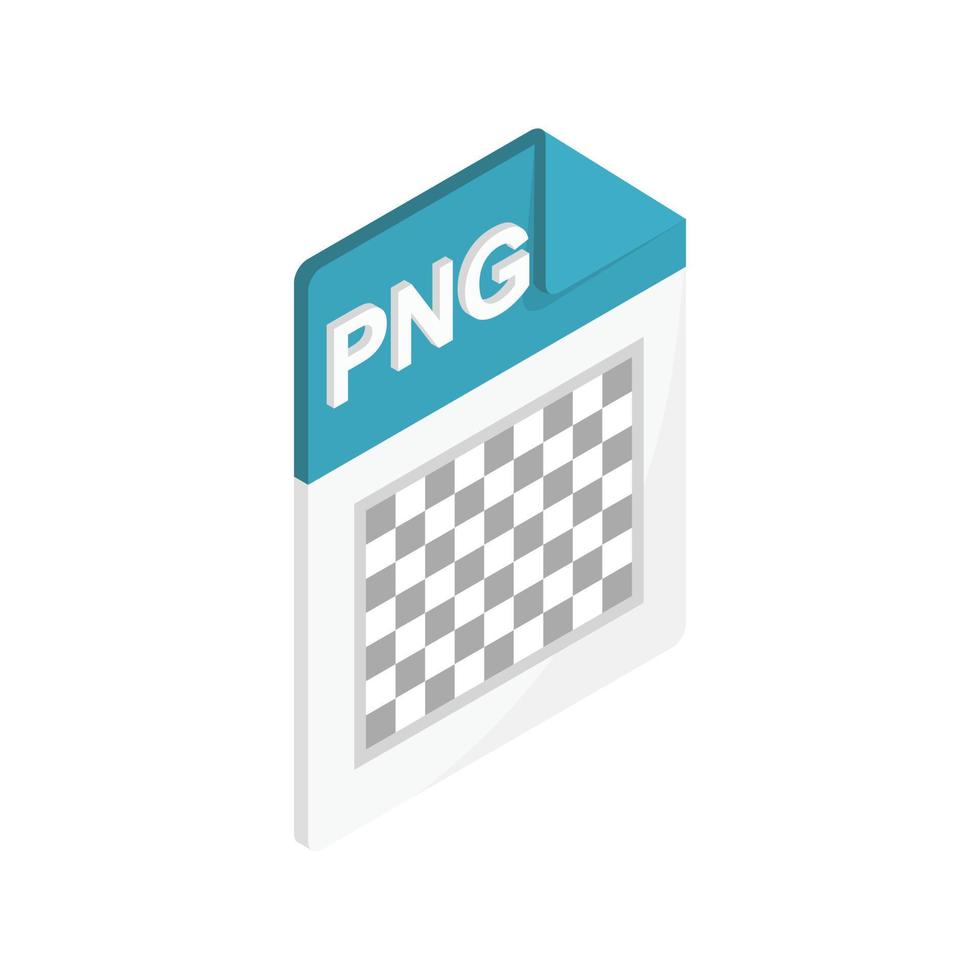 PNG image file extension icon, isometric 3d style vector