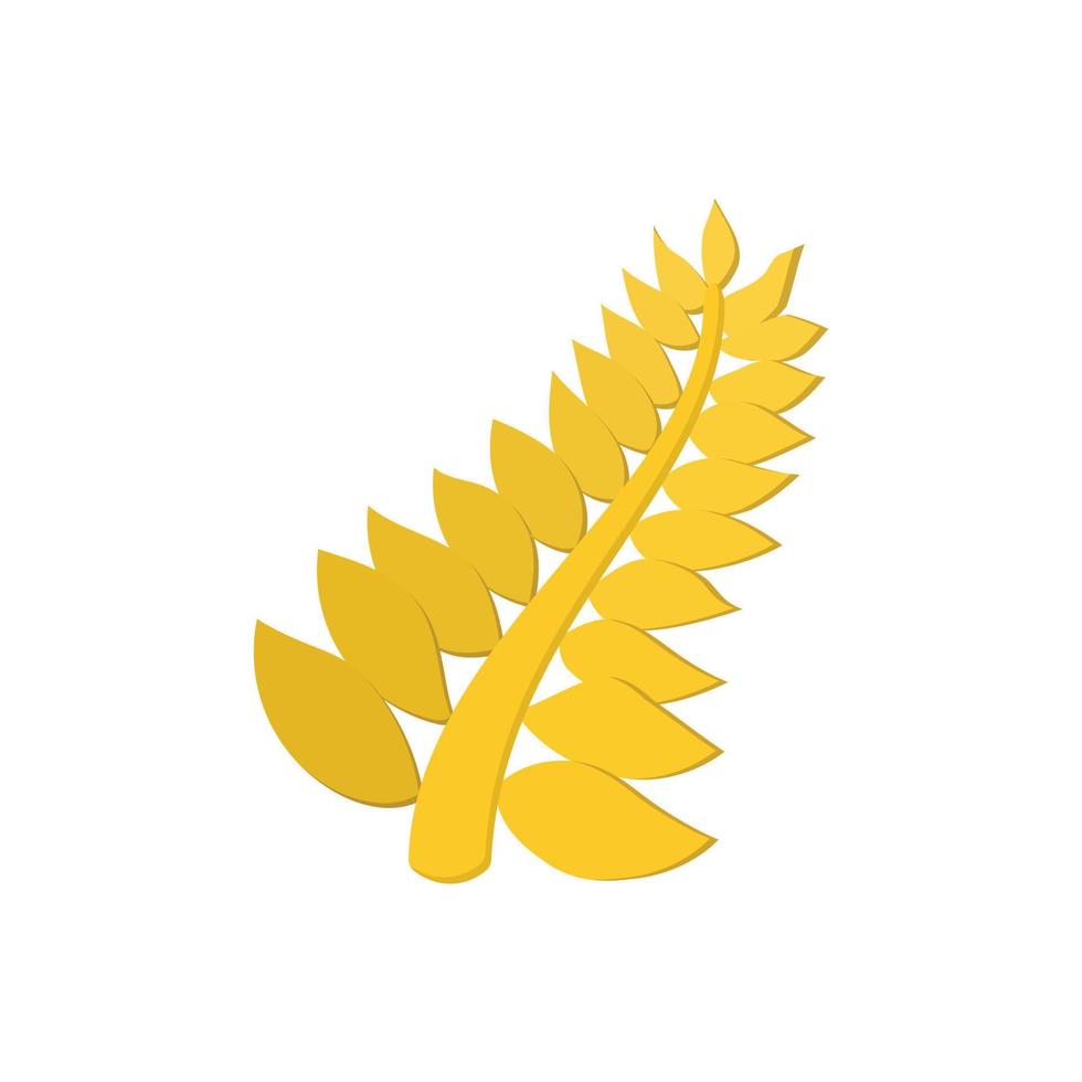 Golden palm cartoon icon vector