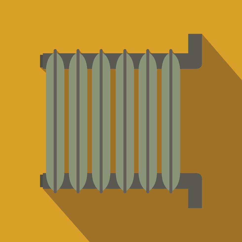 Gray radiator, flat design vector