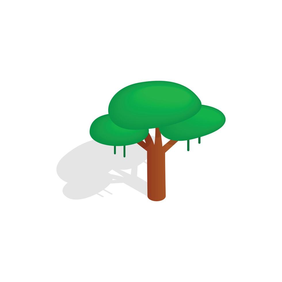icono de árbol, estilo 3d isométrico vector