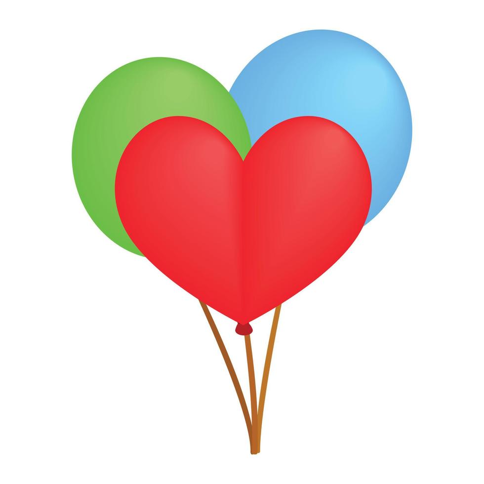 Balloons isometric 3d icon vector