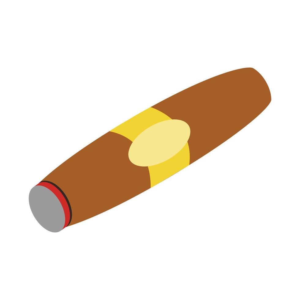 cigarro, isométrico, 3d, icono vector