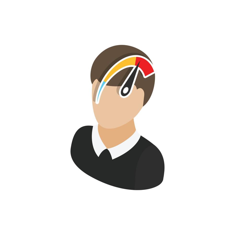 Human mind speed icon, isometric 3d style vector