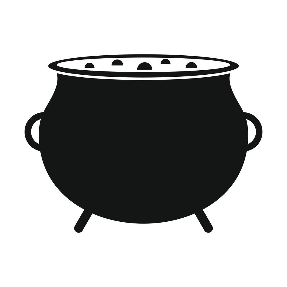 Witch cauldron with potion vector