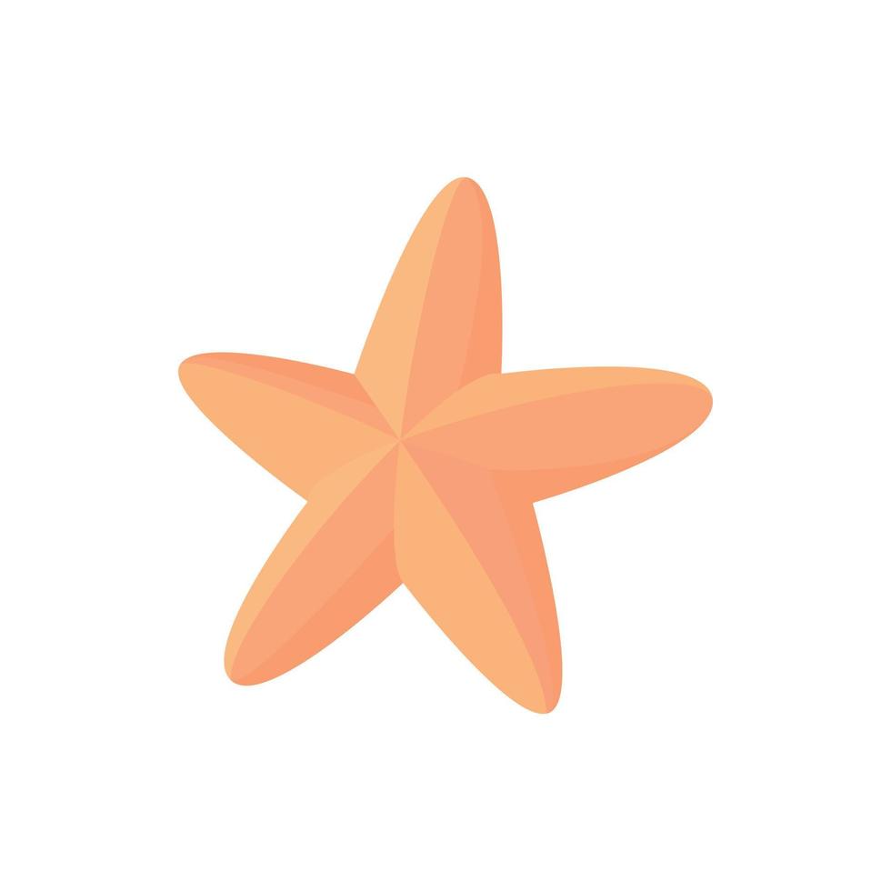 icono de estrella de mar, estilo de dibujos animados vector