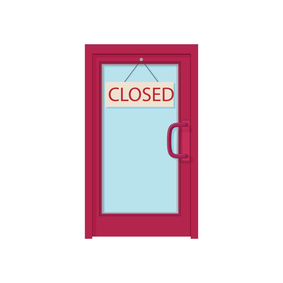 Open sign board hanging on the door icon vector