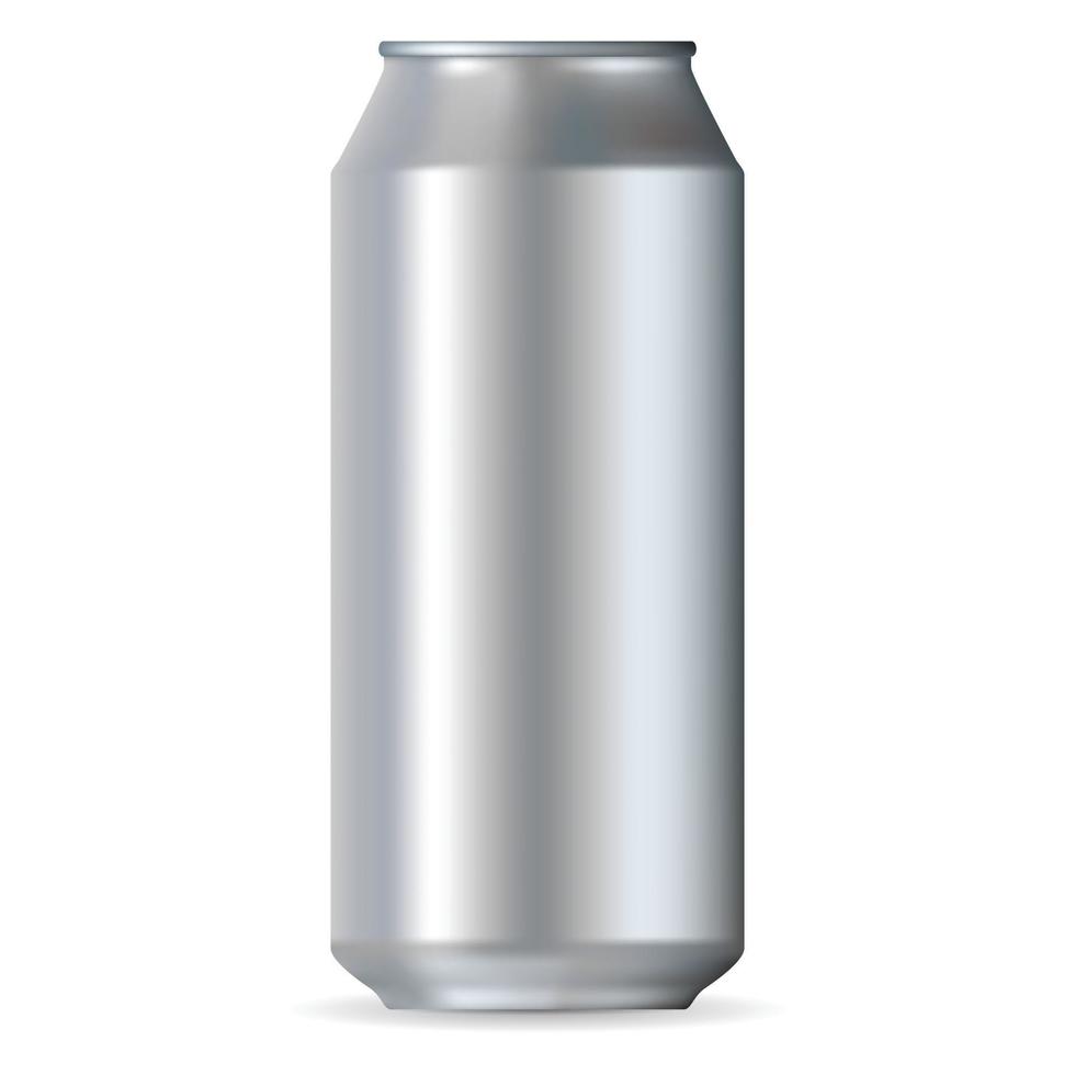 Realistic aluminum can vector