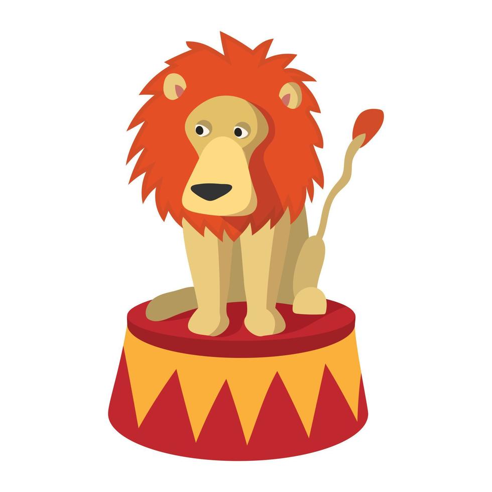 Lion circus cartoon vector