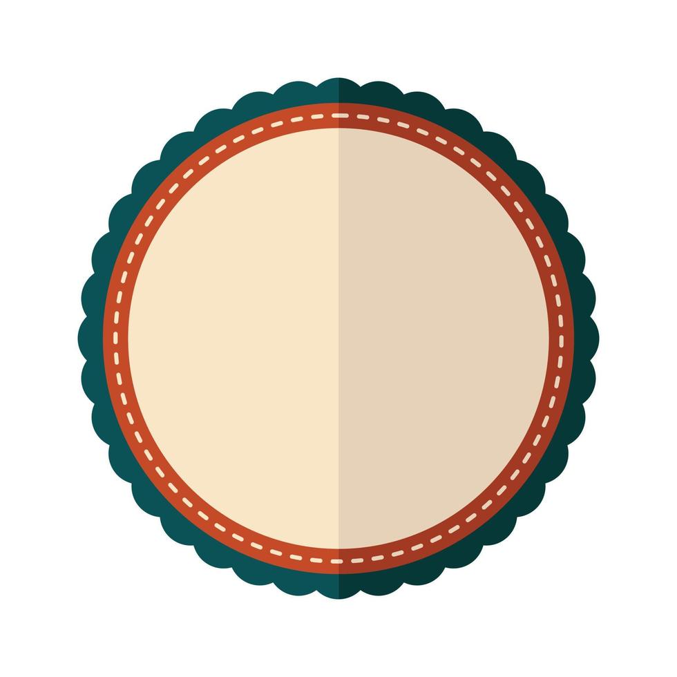 Beige vintage badge vector