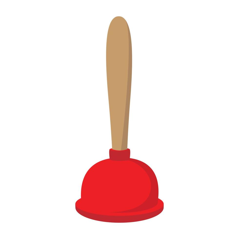 Plunger cartoon icon vector