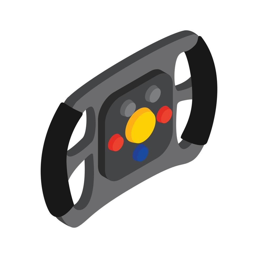 Steering wheel isometric 3d icon vector