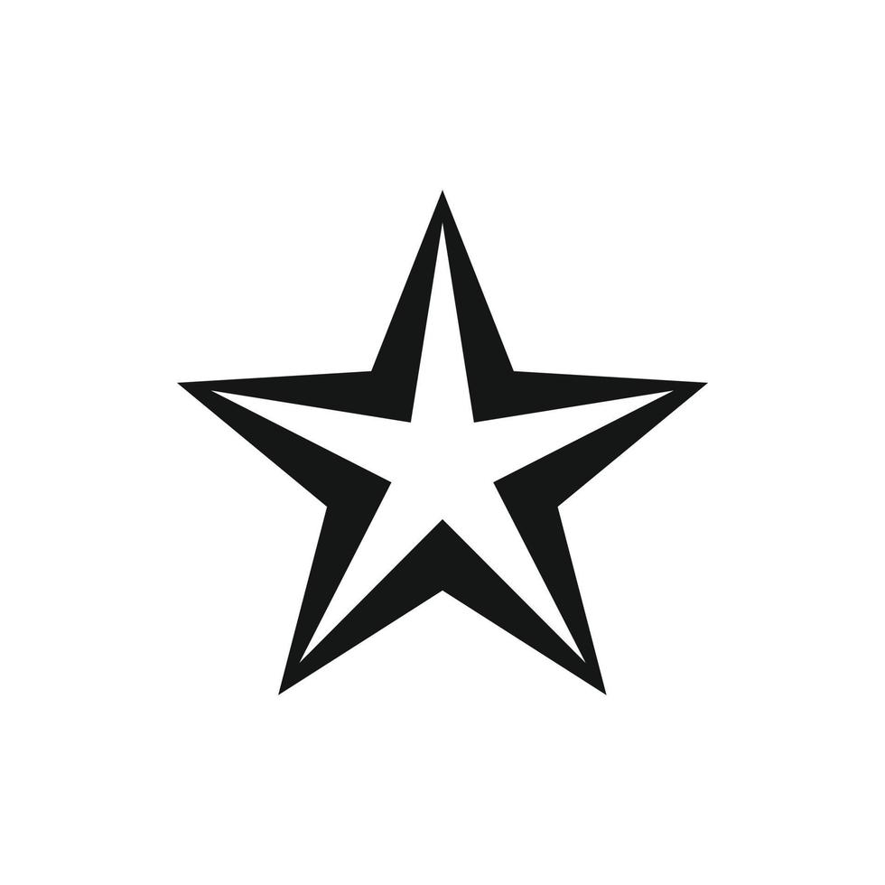 Star icon, simple style vector