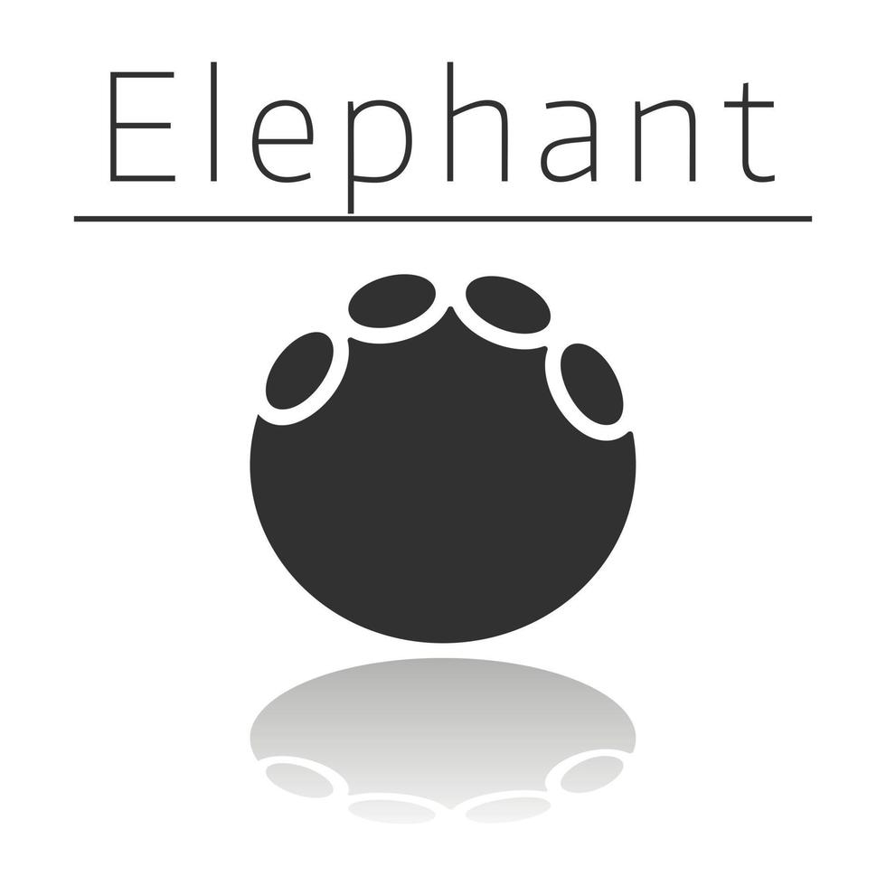 huella animal elefante vector