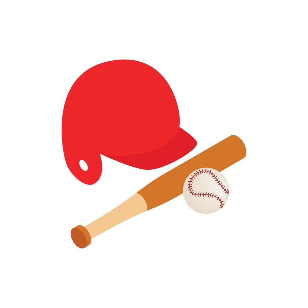 Baseball icon, isometric 3d style vector