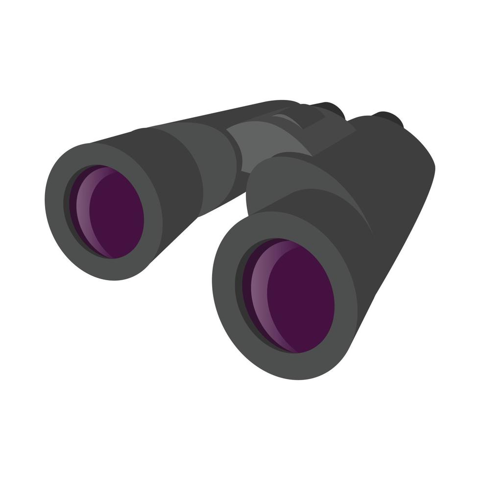 Grey binocular cartoon icon vector