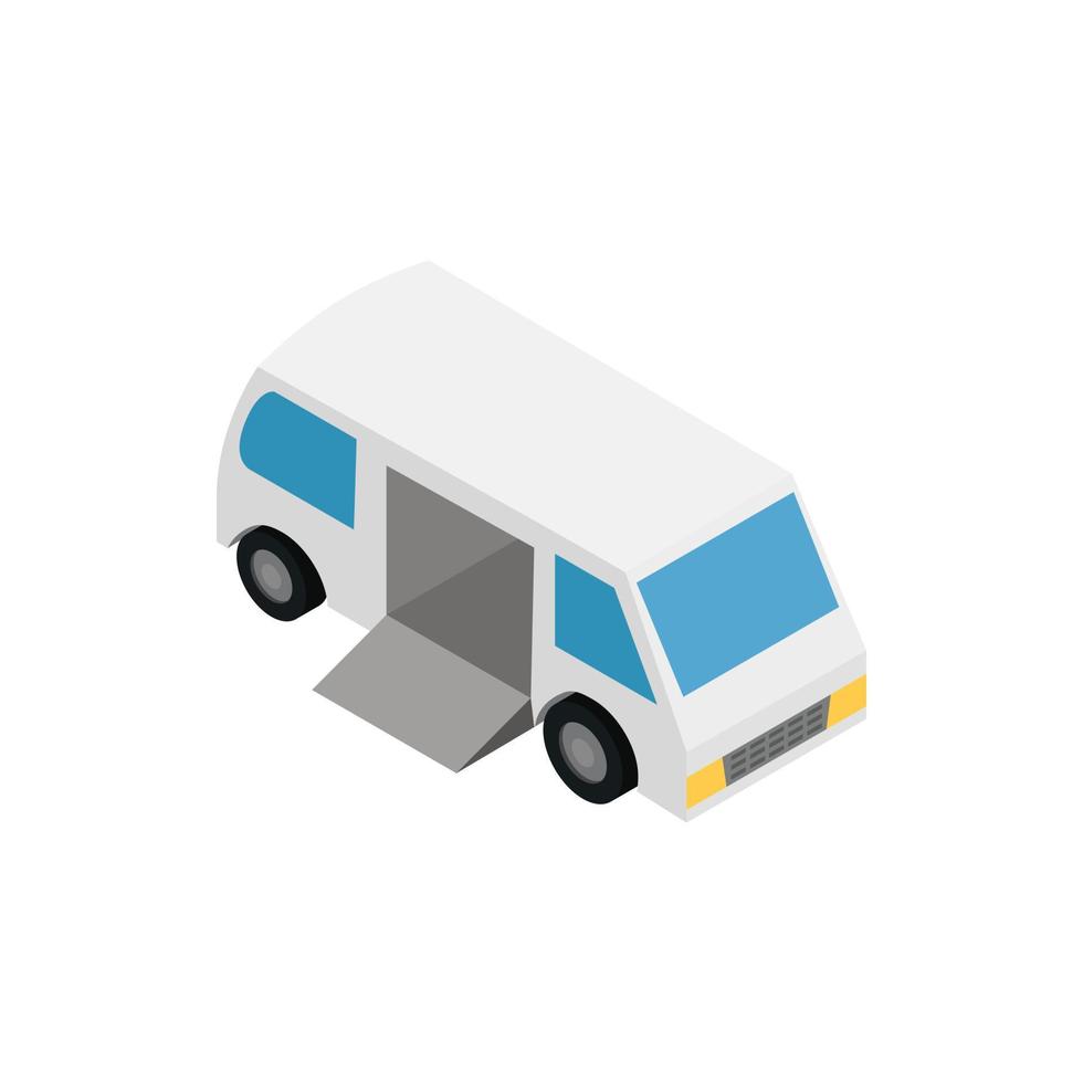 Transport for the disabled icon isometric 3d style vector