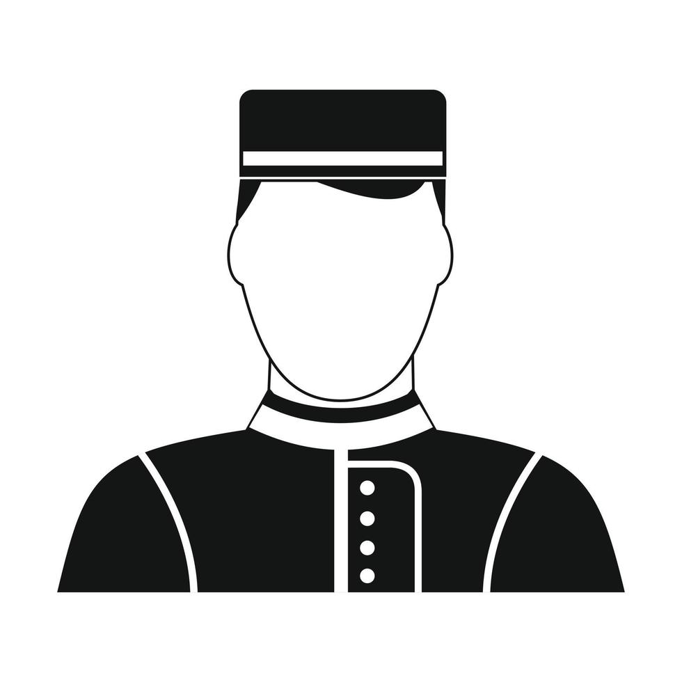 Hotel bellman black simple icon vector