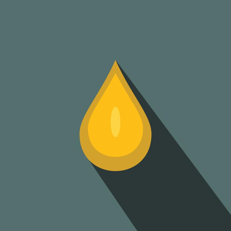 Yellow honey drop flat icon vector