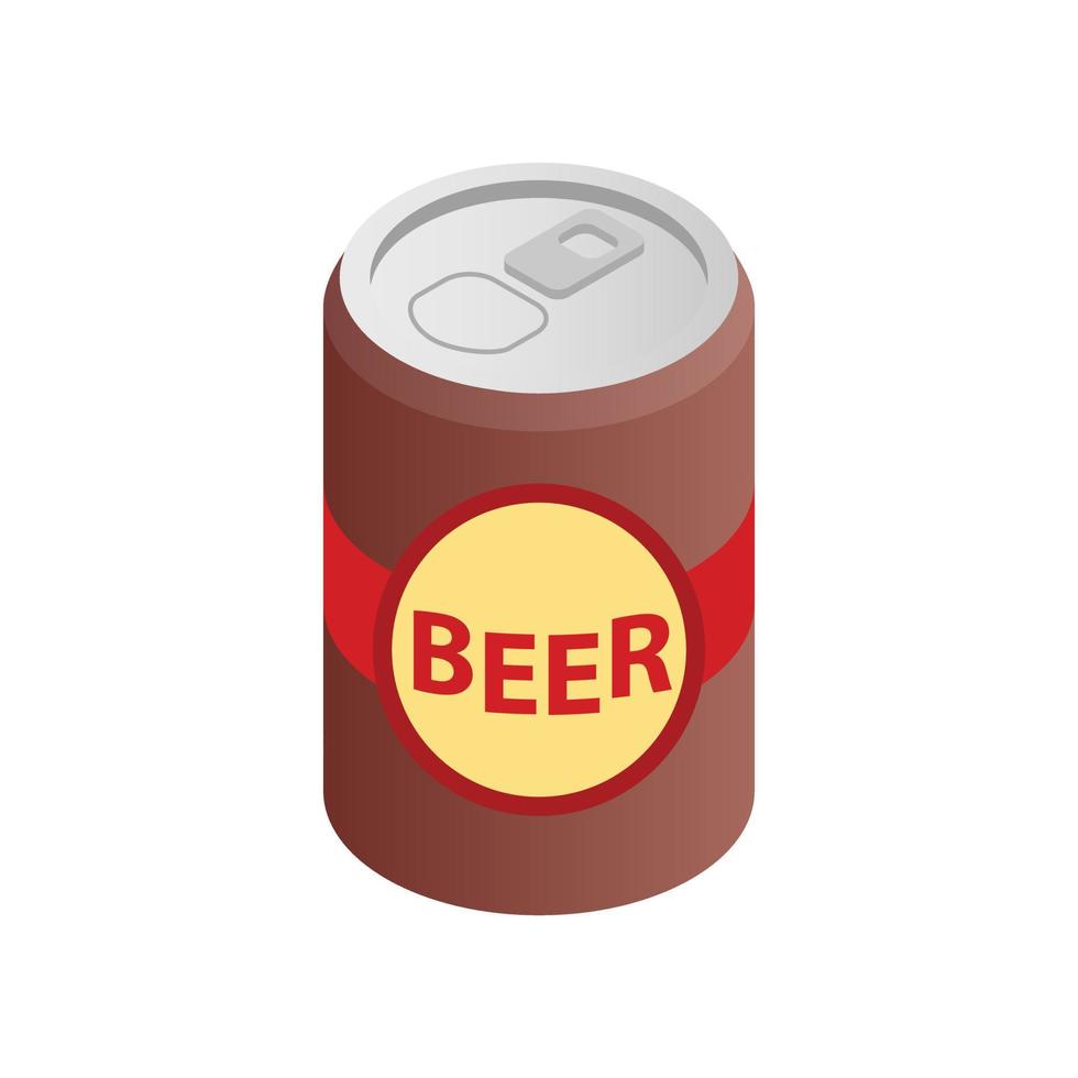 Beer can isometric 3d icon vector