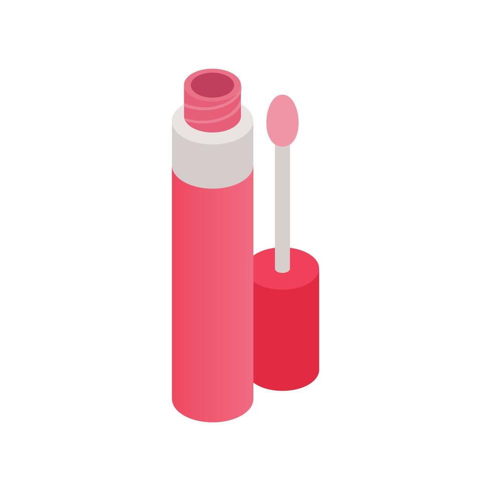 icono de lápiz labial líquido, estilo 3d isométrico vector