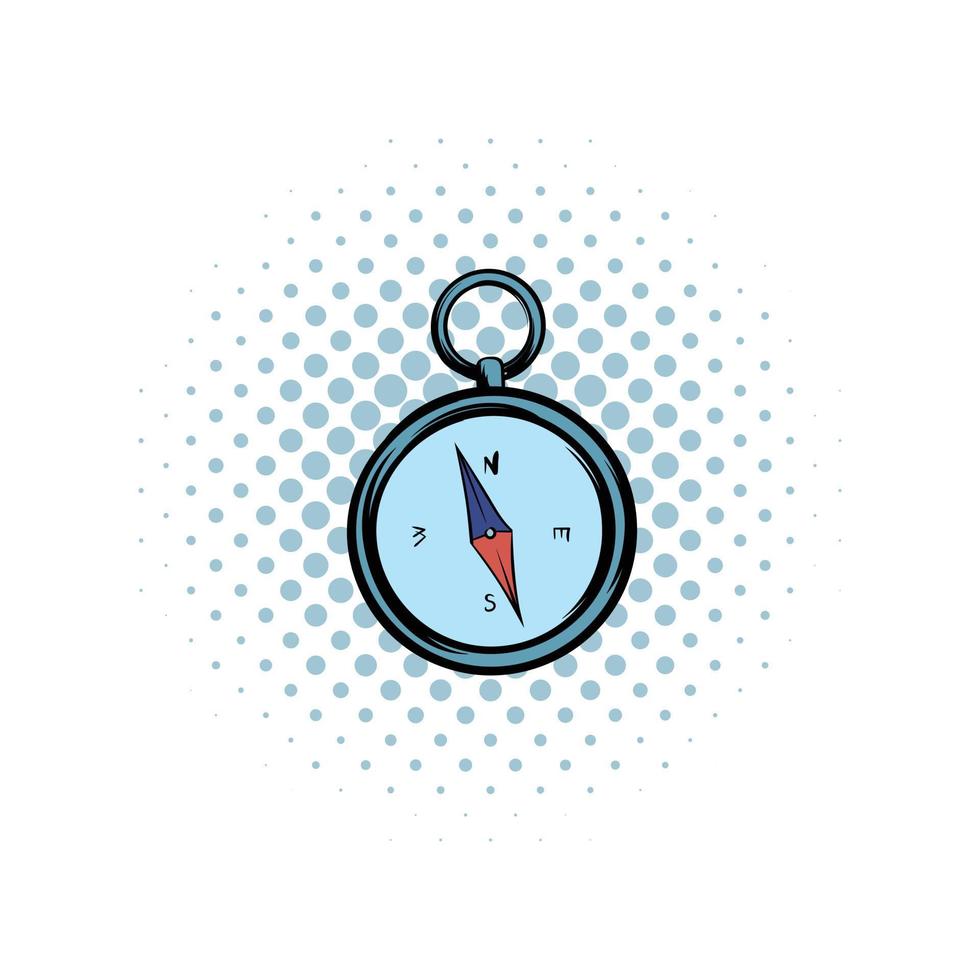Compass comics icon vector