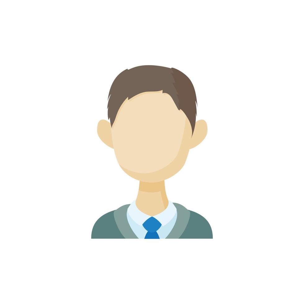 Avatar men brunette icon, cartoon style vector