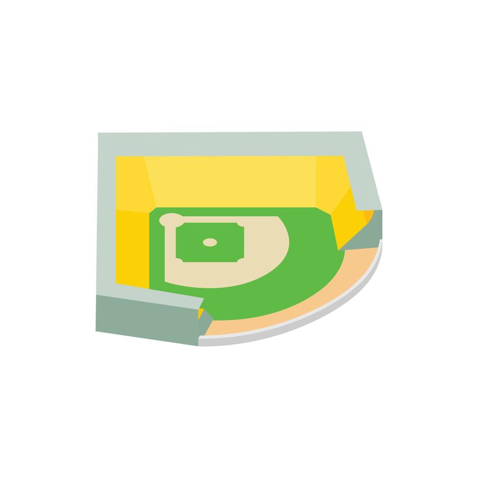 Baseball stadium isometric 3d icon vector