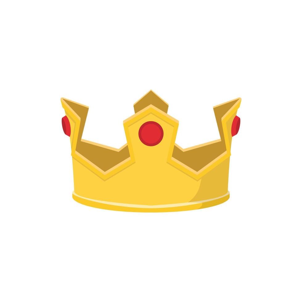 Golden crown cartoon icon vector