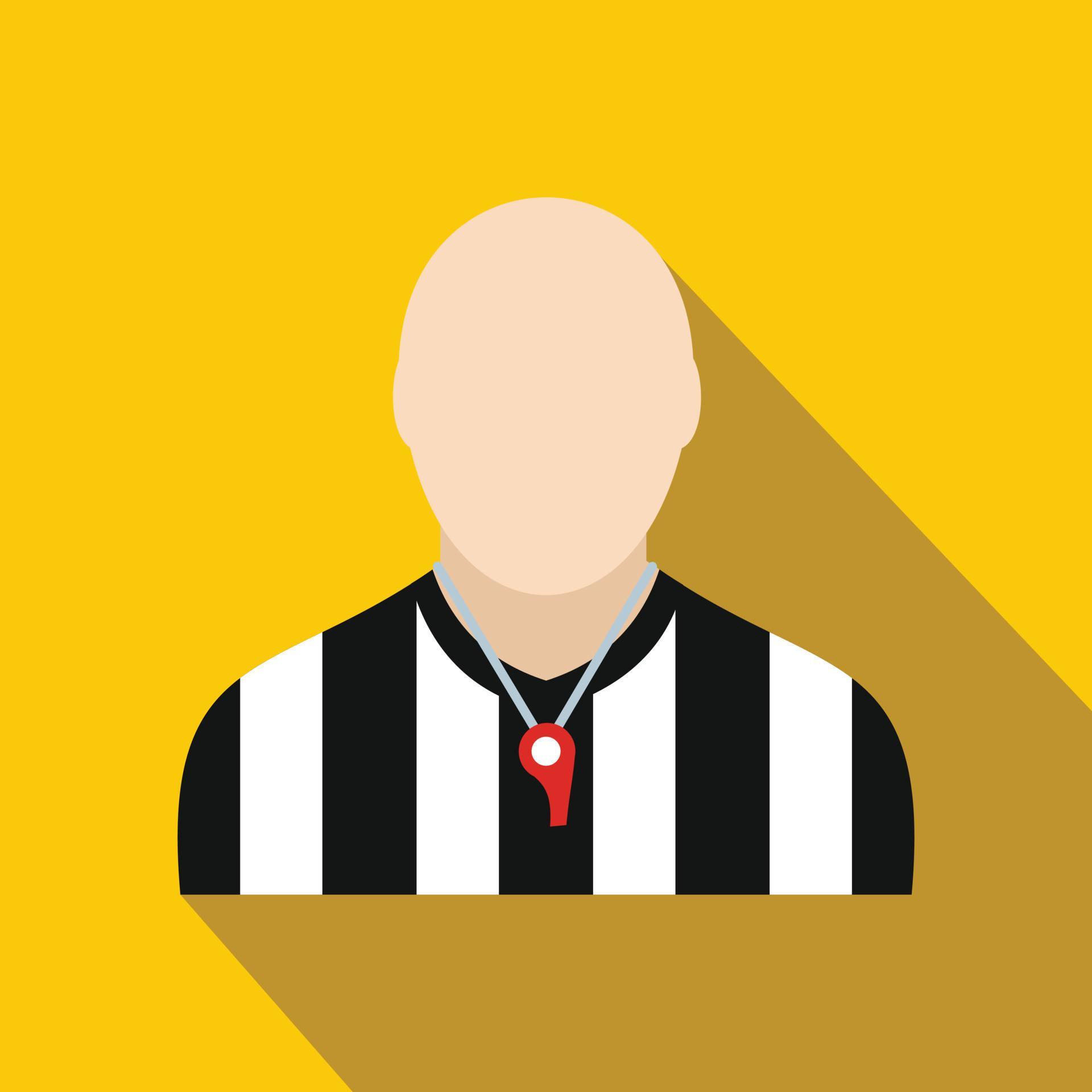 Referee flat icon 14152035 Vector Art at Vecteezy