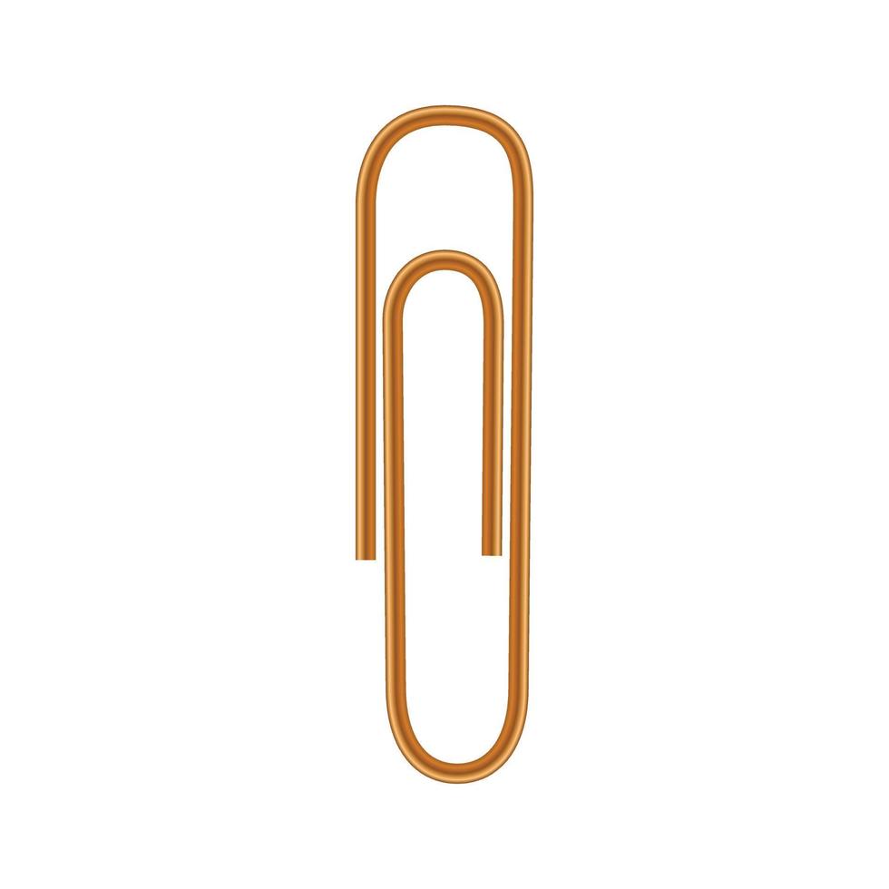 Paper clips icon, realistic style vector