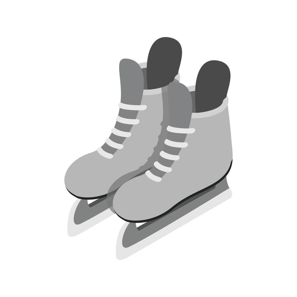 Ice skates isometric 3d icon vector