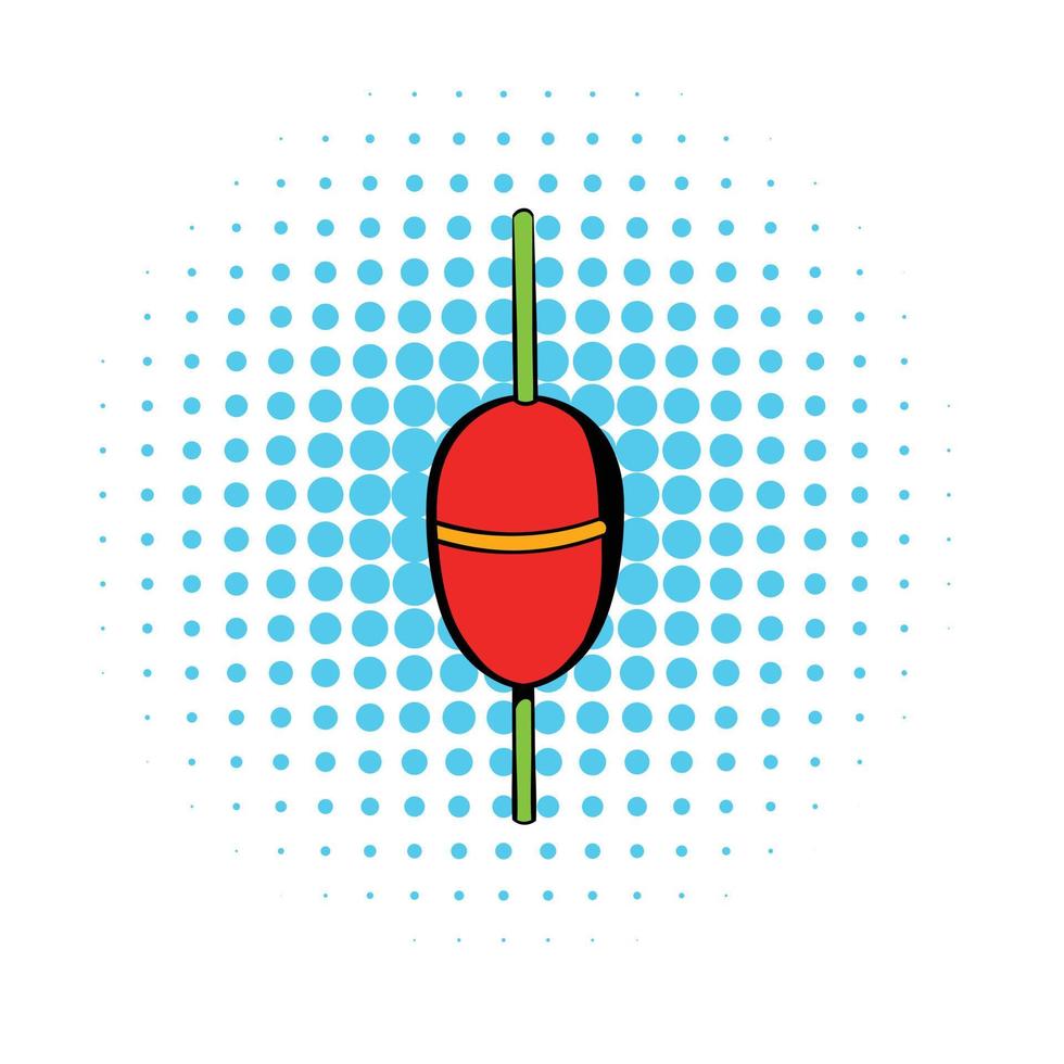 Bobber icon, comics style vector