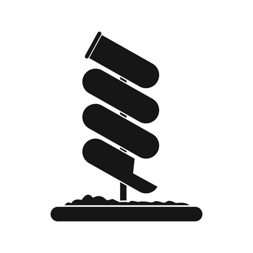 Tubular slide black simple icon vector