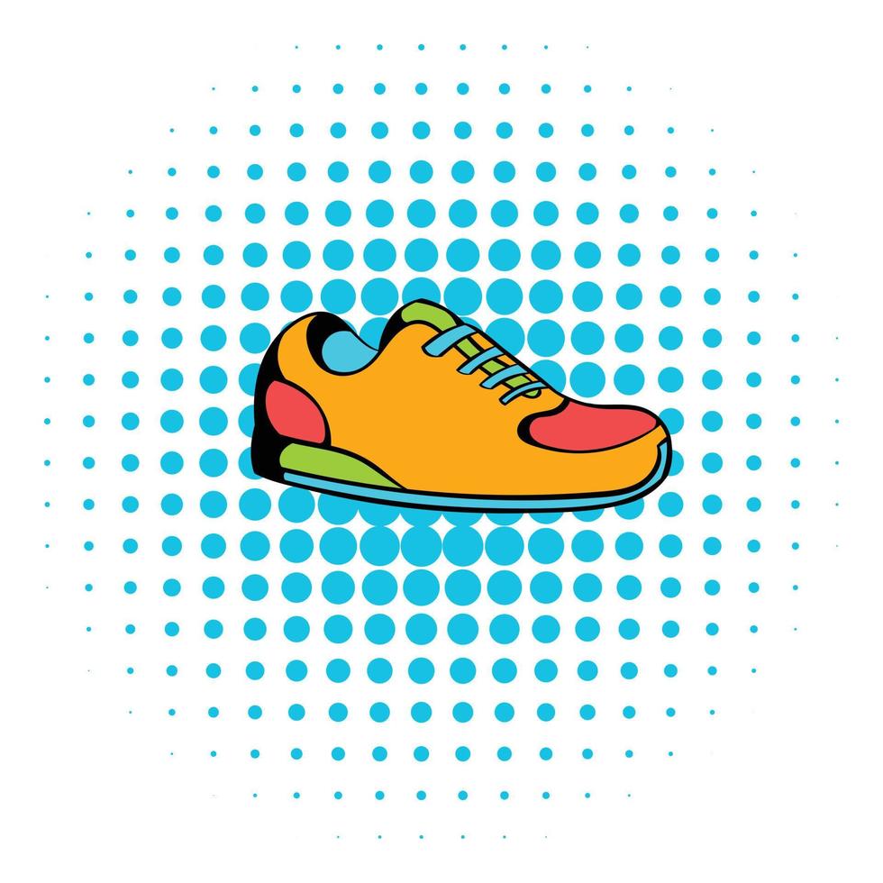 icono de zapatillas, estilo comics vector