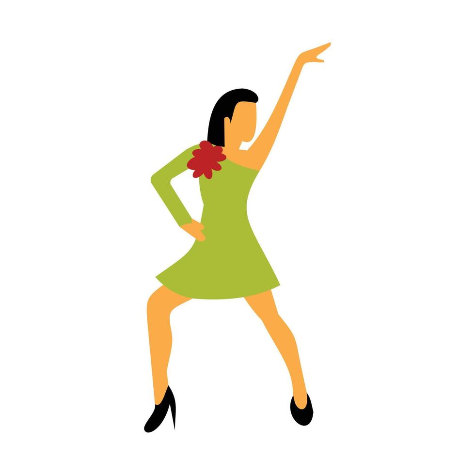 Best dance flat sign vector