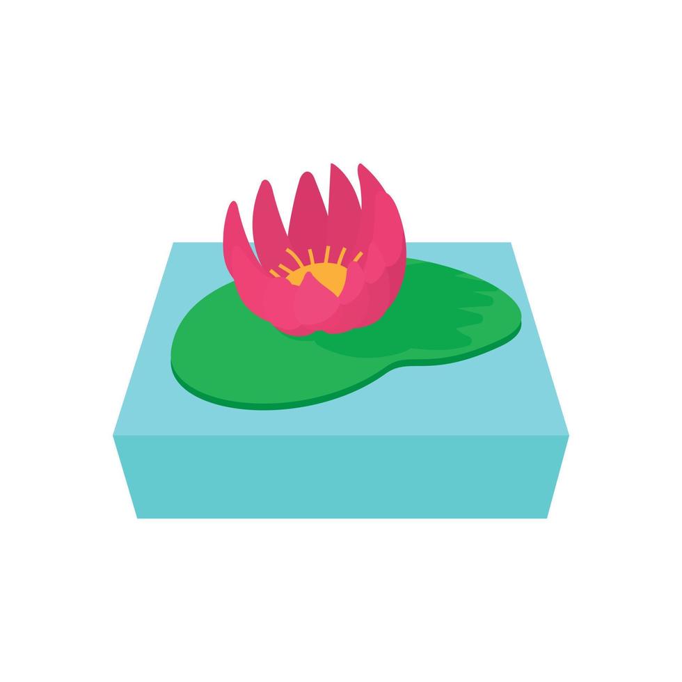 Lotus flower cartoon icon vector