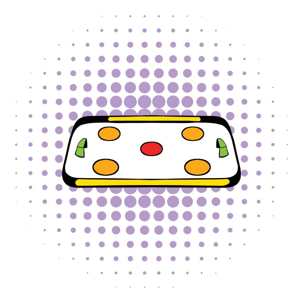 Ice hockey rink icon, comics style vector