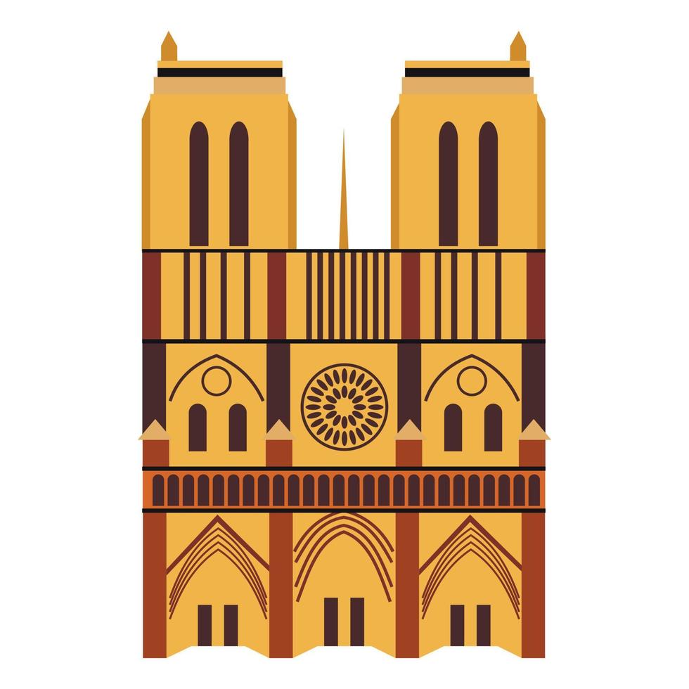 Notre Dame de Paris Cathedral vector