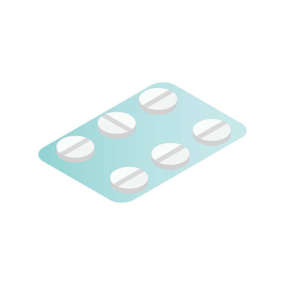 Birth control pills isometric icon vector