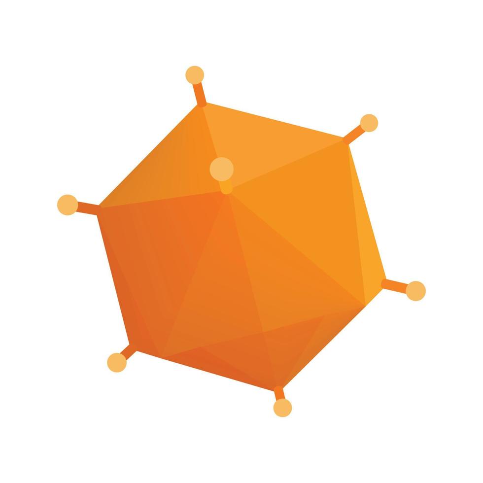 Orange virus isometric 3d icon vector