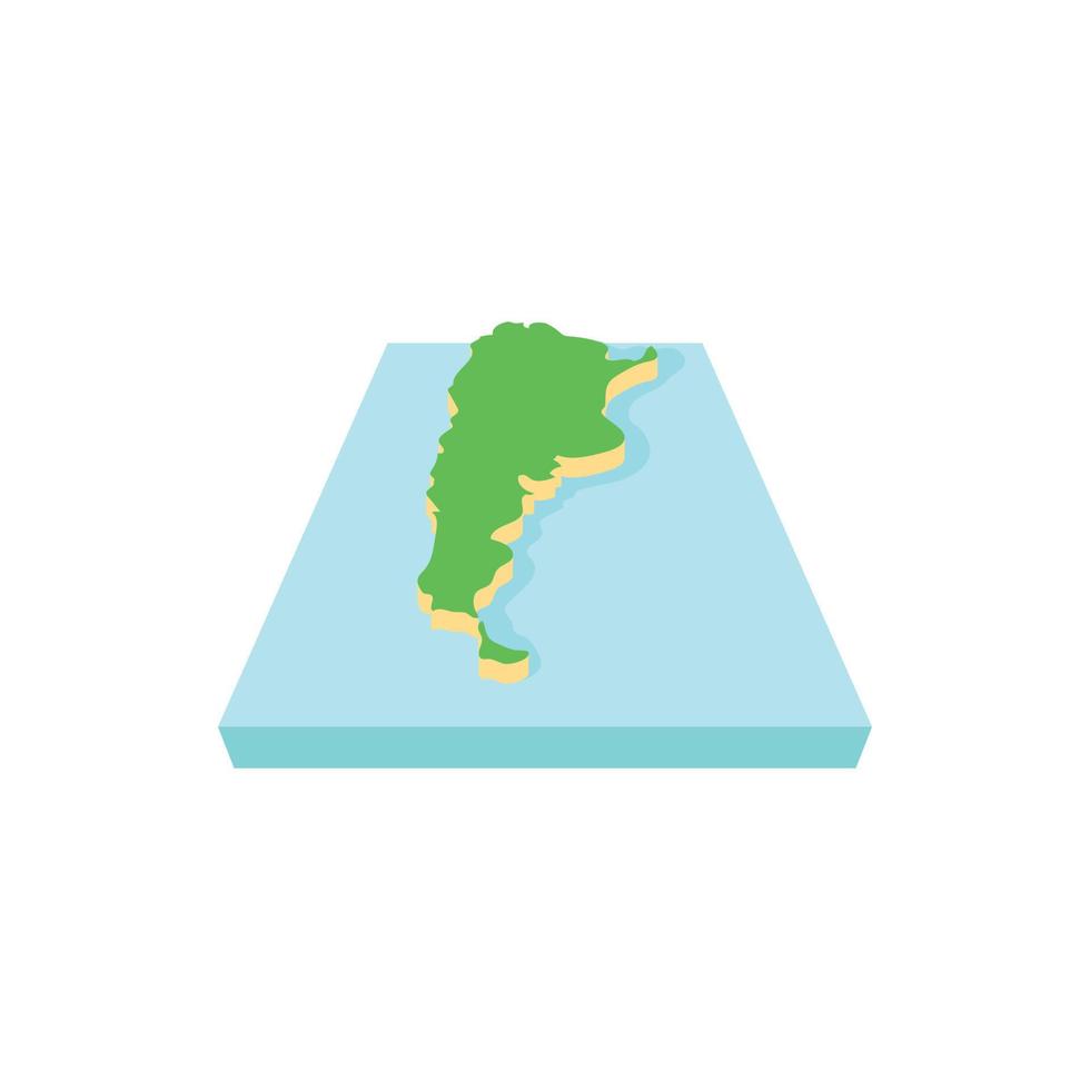 Map of Argentina icon, cartoon style vector