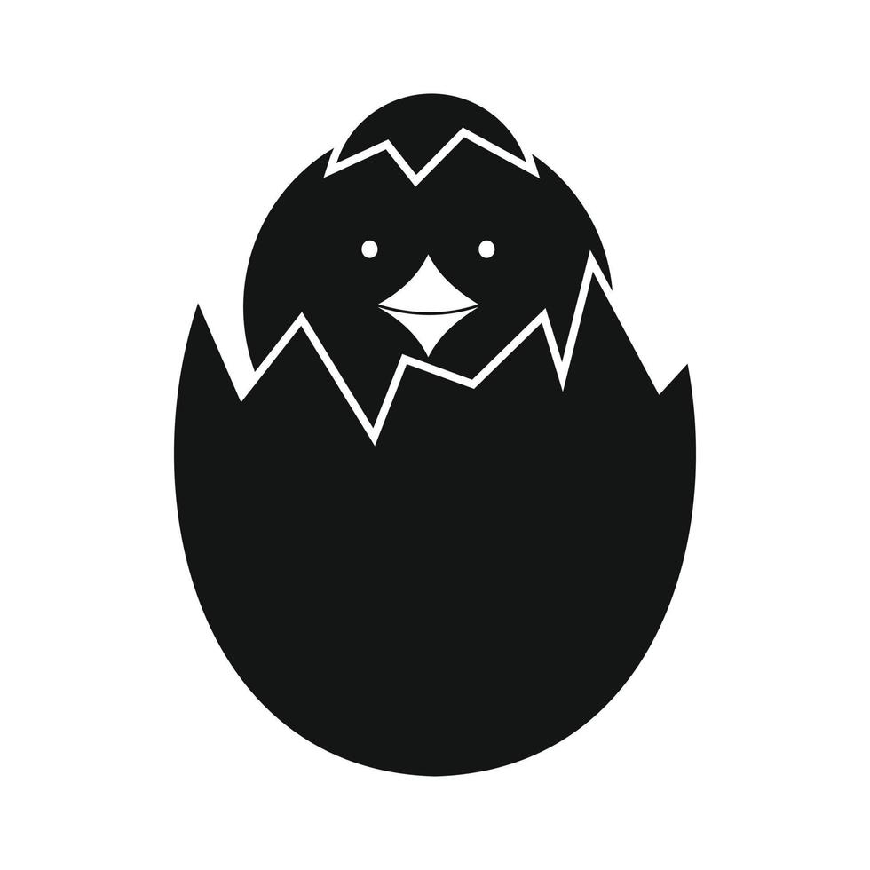 Newborn chicken hatched from the egg icon vector