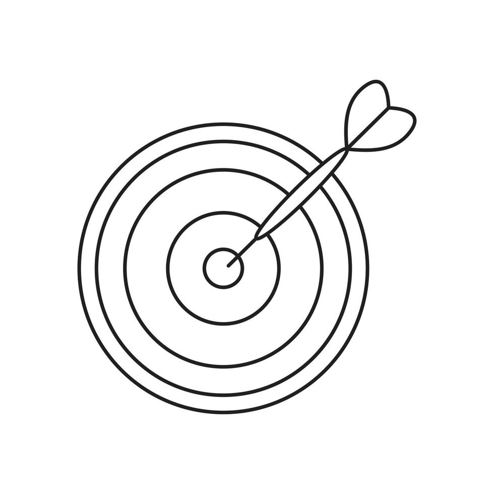 Darts line icon vector