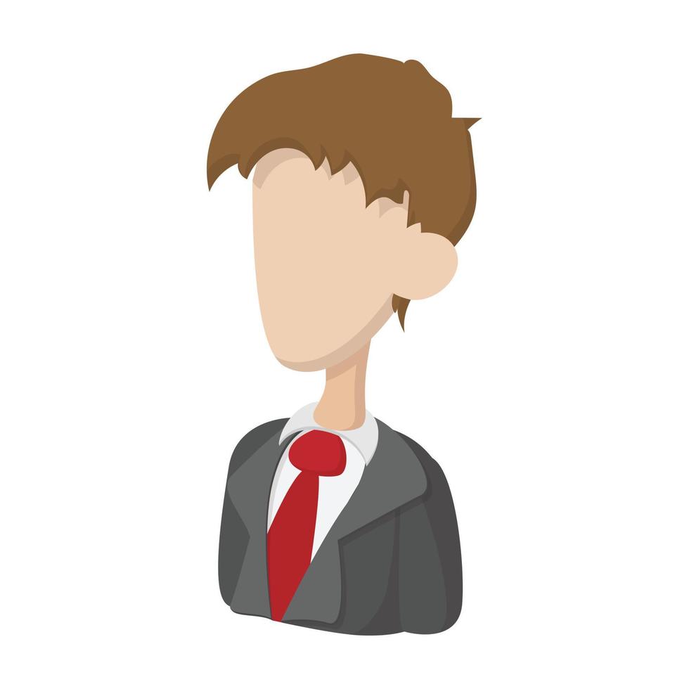 Businessman icon, cartoon style vector