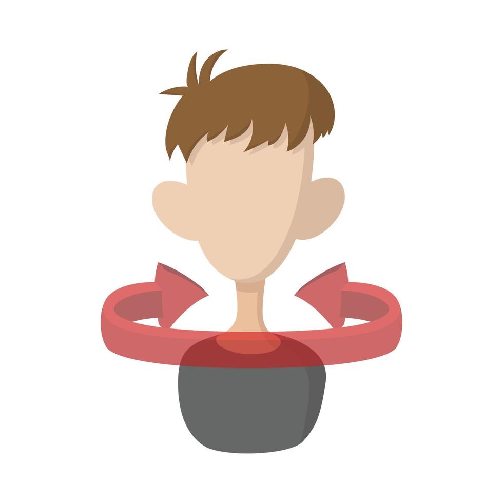 Gesture of rejection icon, cartoon style vector