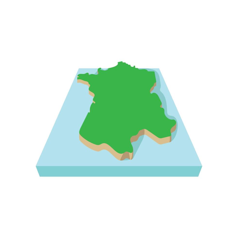 Map of France icon, cartoon style vector