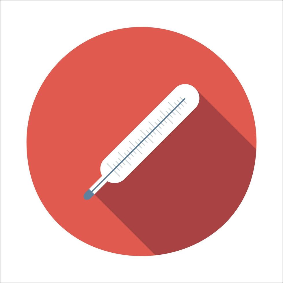 Thermometer flat icon vector