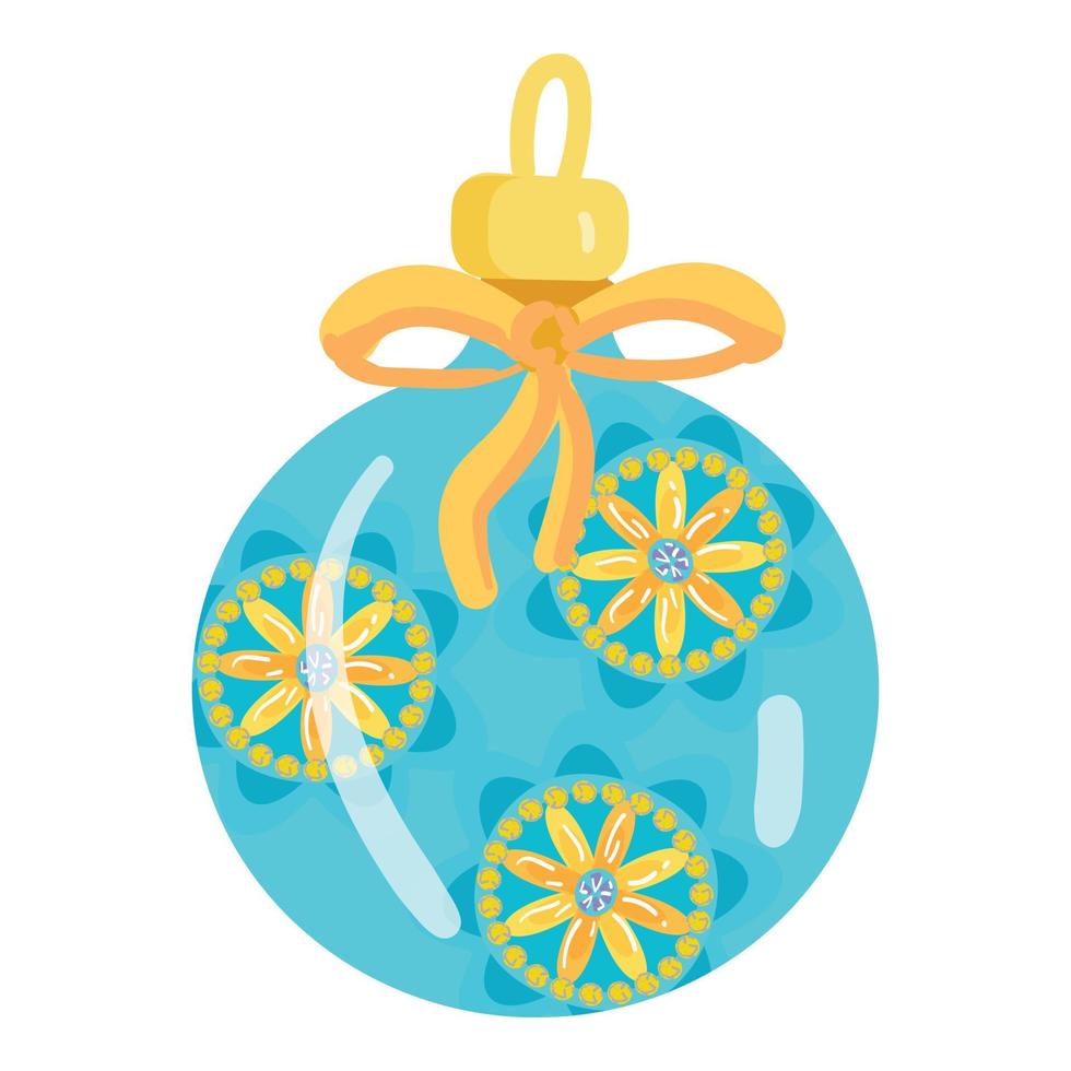 Christmas tree toy icon cartoon vector. Winter decoration vector