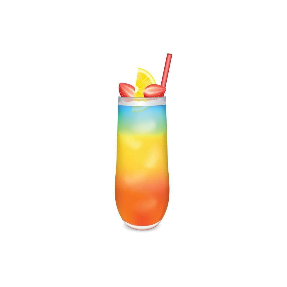 coctel colorido en capas vector