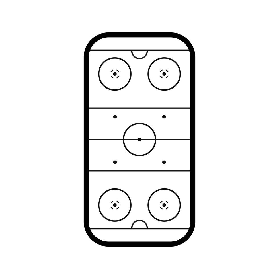 icono de la pista de hockey sobre hielo vector